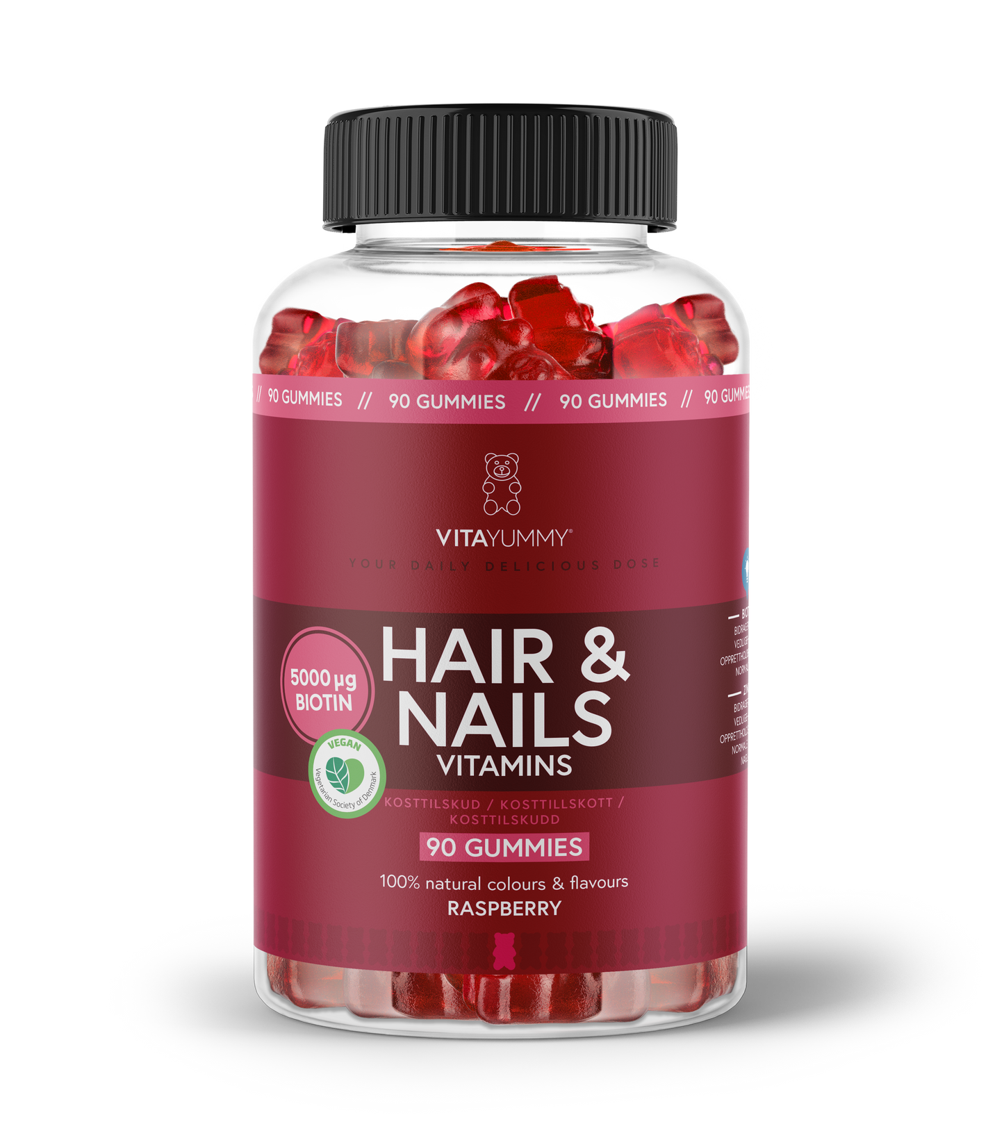 Hair & Nails Raspberry 90 st.